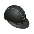 Load image into Gallery viewer, Miss Shadowmatt 2.0 Frontal Band Tiara and Trim With Black Holo Crystals and Chrome Blazon-Custom Helmet