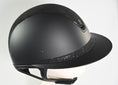 Load image into Gallery viewer, Samshield 1.0 Miss Shield Limited Edition SM Matte Black Trim Top and Band Alcantara Front Band Crystal Fabric Swarovski Black 5 Frontal Jet Black Swarovski Crystals Helmet-Large