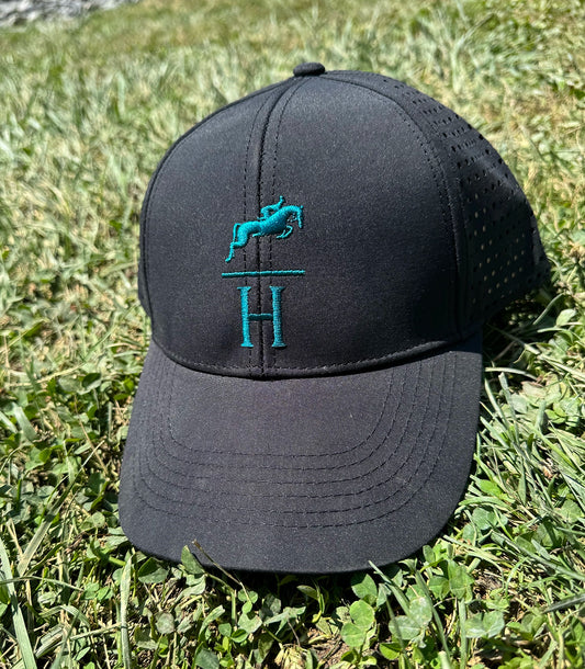 HITS Black Perforated Baseball Cap