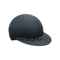 Load image into Gallery viewer, Miss Shadowmatt 2.0 Black Jematite Crystals Trim Black Glacier Swarovski Crystals Band-Custom Helmet
