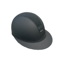 Load image into Gallery viewer, Miss Shadowmatt 2.0 Dark Line Black Crystal Fabric Frontal Band and Top Black Blazon-Custom Helmet
