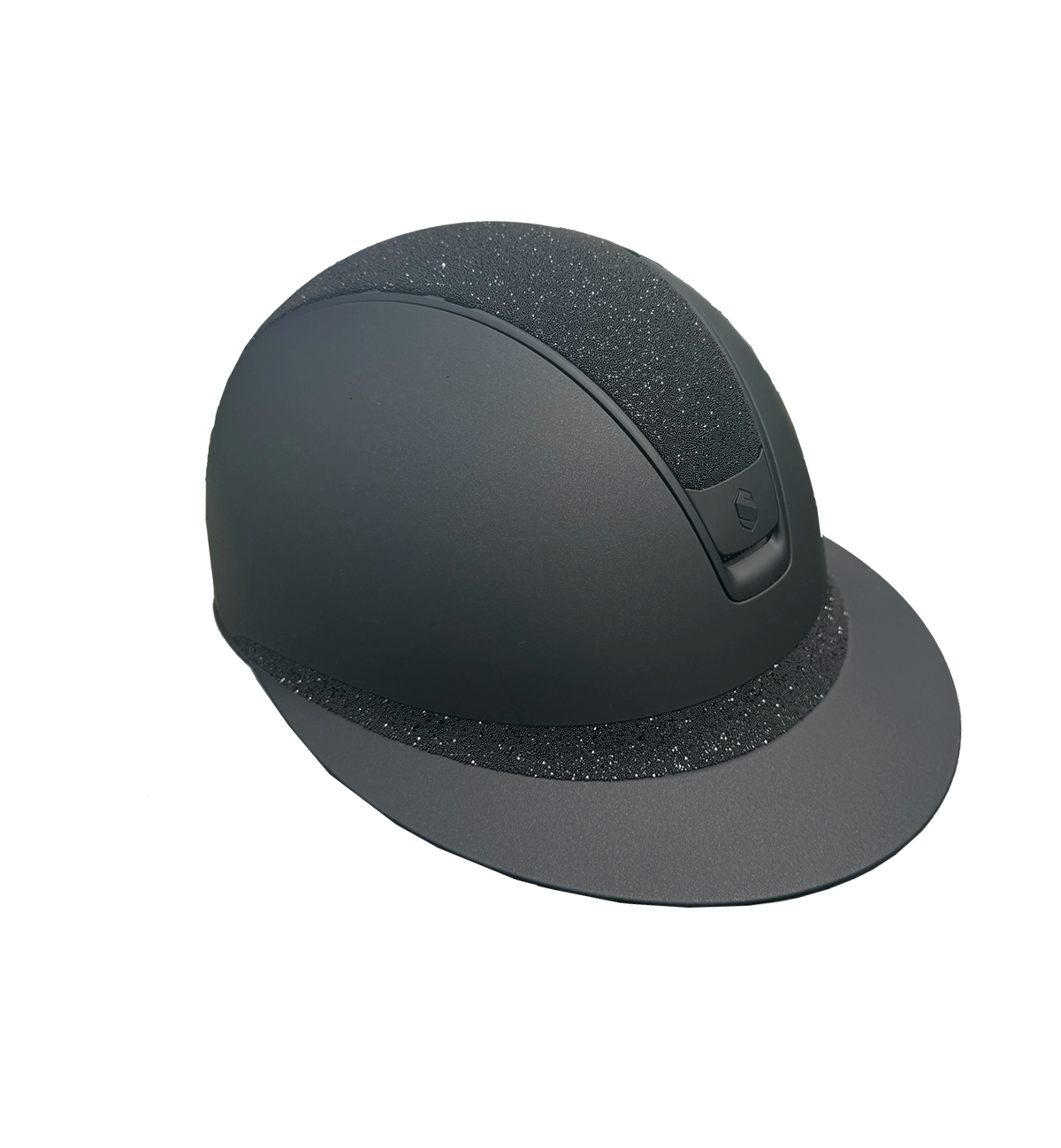 Miss Shadowmatt 2.0 Dark Line Black Crystal Fabric Frontal Band and Top Black Blazon-Custom Helmet