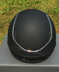Load image into Gallery viewer, Miss Shadowmatt 2.0 Frontal Band Tiara and Trim With Black Holo Crystals and Chrome Blazon-Custom Helmet
