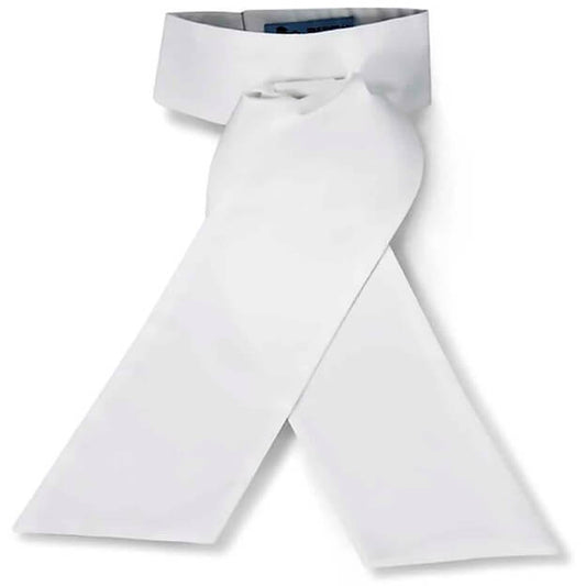 RJ Classics Radnor Traditional Stock Tie White Cotton Blend