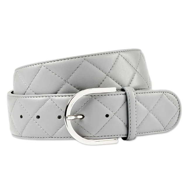 The Tailored Sportsman Quilted C Leather Belt