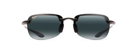 Maui Jim SANDY BEACH Gloss Black-Neutral Grey Lens Polarized Rimless Sunglasses