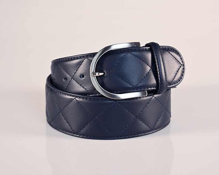 The Tailored Sportsman Quilted C Leather Belt