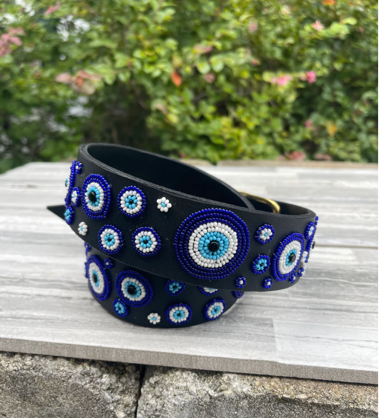 The Kenyan Collection Evil Eye Scattered Belt Wide With