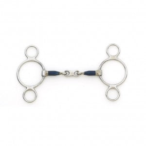 Centaur  Blue Steel 2 Ring French Link Gag