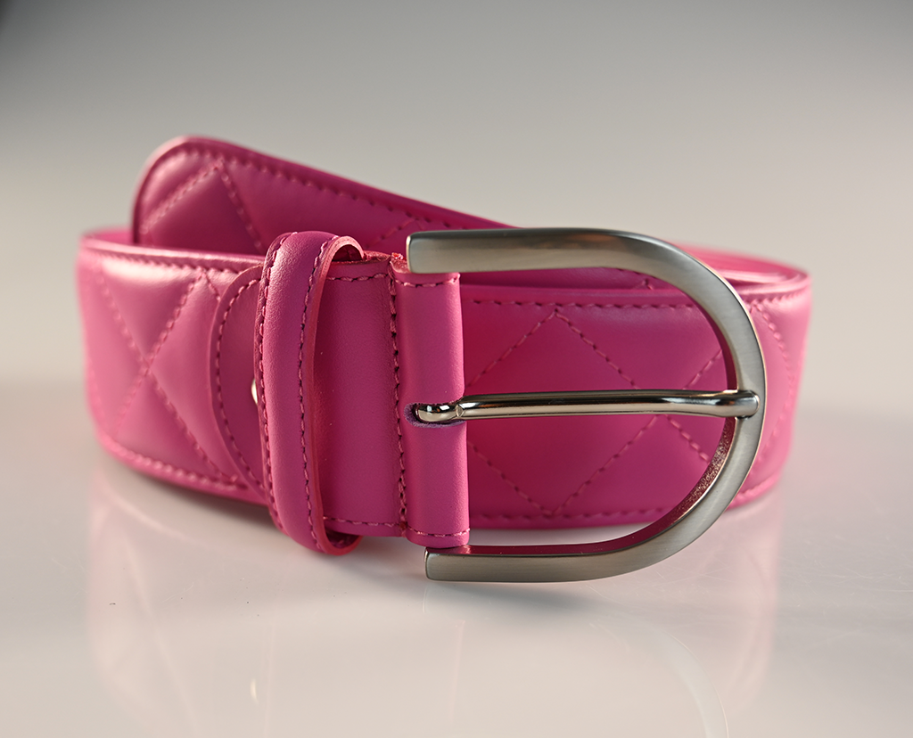 The Tailored Sportsman Quilted C Leather Belt