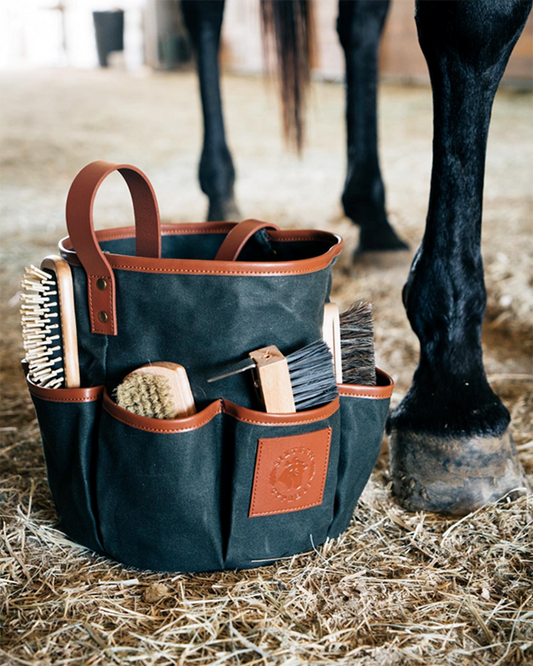 Sixteen Cypress Waxed Canvas Grooming Tote Black