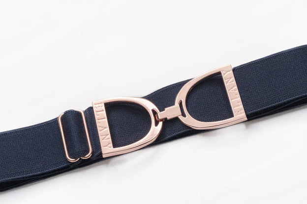 Stirrup Buckle 1.5 NAVY Rose Gold