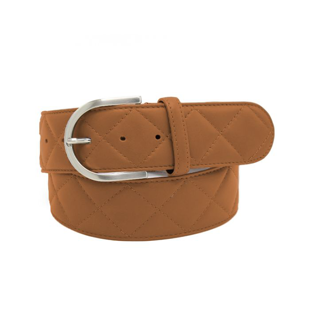 The Tailored Sportsman Quilted C Leather Belt