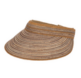 Load image into Gallery viewer, San Diego Hat Company Women's Mixed Braid Visor with Velcro - Brown
