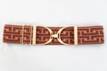 Load image into Gallery viewer, Ellany Elastic Belts 2024 Collection Rose Fallon 2" Gold Stirrup
