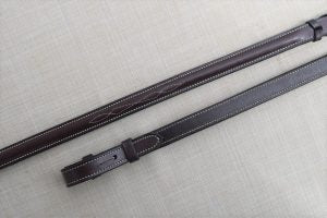 Black Oak 5/8" Round Raised Fancy Laced Reins