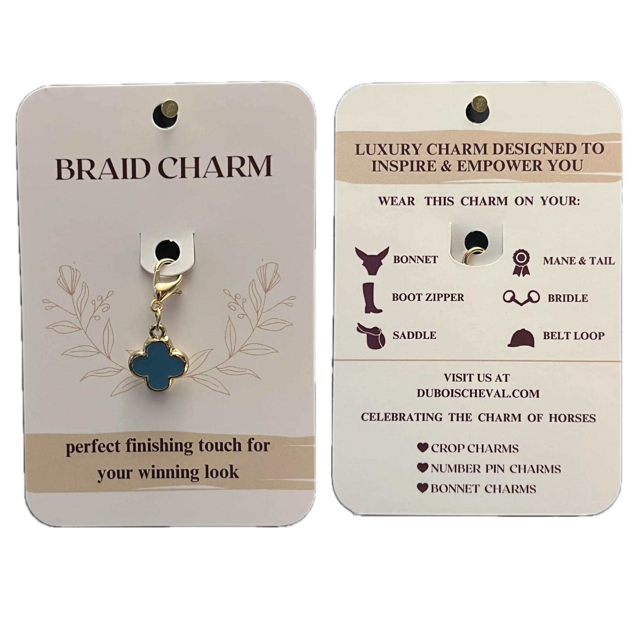 Sparkly Wishbone Braid Charm