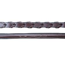 Black Oak 5/8" Round Raised Fancy Laced Reins