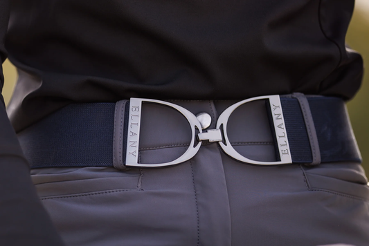 Ellany Elastic Belts Gunmetal  StIrrup 2"