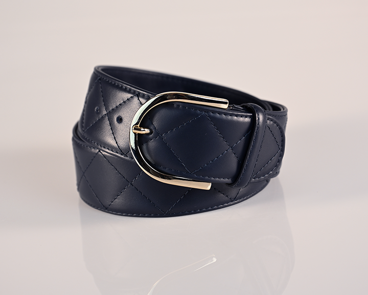 The Tailored Sportsman Quilted C Leather Belt