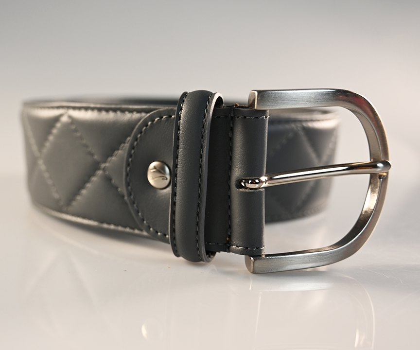 The Tailored Sportsman Quilted C Leather Belt