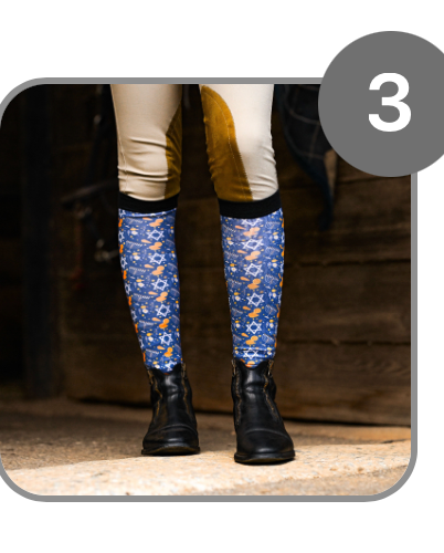 Dreamers & Schemers KEEP CALM & DREIDEL ON Pair & A Spare Boot Socks