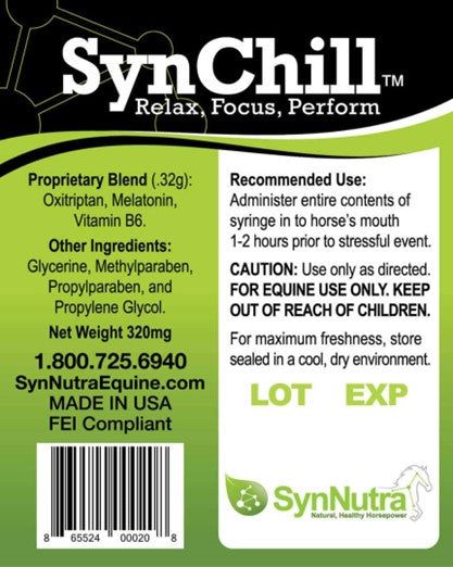 SynNutra SynChill Calming Gel for Horses 320mg