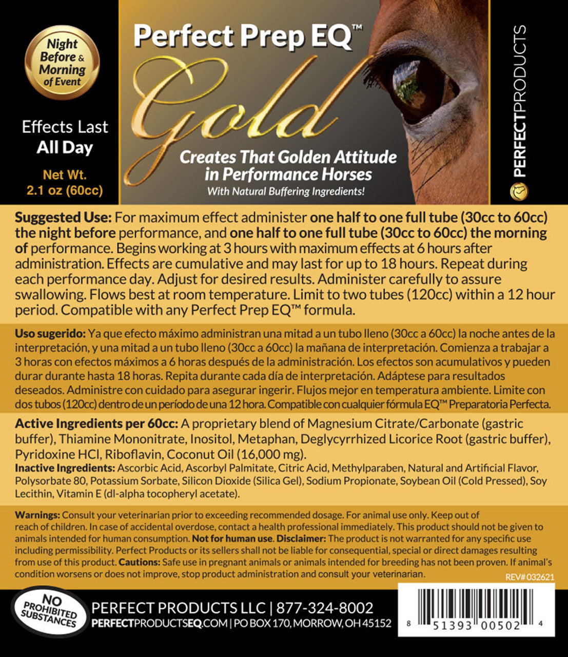 Perfect Prep EQ Gold Calming Paste 60cc