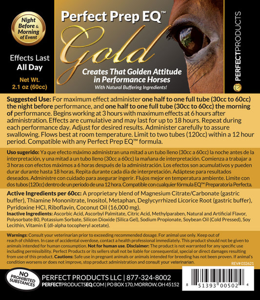 Perfect Prep EQ Gold Calming Paste 60cc