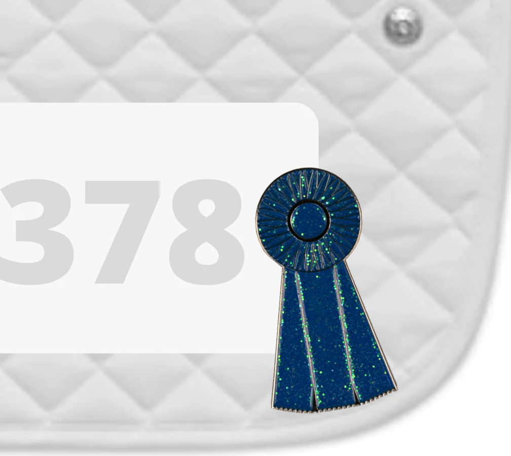 Blue Ribbon Number Pin Charms