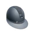 Load image into Gallery viewer, Miss Shadowmatt 2.0 Black Frontal Band Tiara and Trim with Black Crystals and Black Blazon Alcantara Top and Band-Custom Helmet
