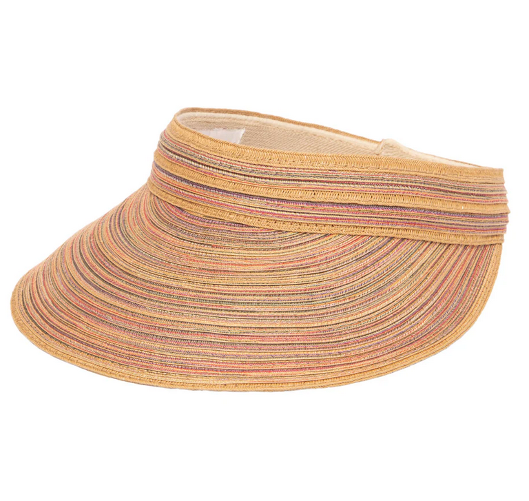 San Diego Hat Company Women's Mixed Braid Visor with Velcro  - Mixed