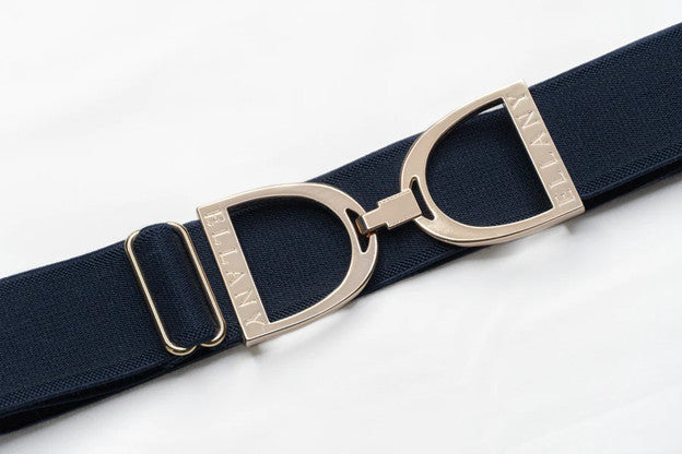 Stirrup Buckle 1.5 NAVY Gold