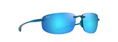 Load image into Gallery viewer, Maui Jim Ho'Okipa  Shiny Transparent Blue Frame with Blue Hawaii Lens Polarized Rimless Sunglasses
