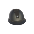 Load image into Gallery viewer, Samshield 2.0 Miss Shield Shadowmatt Dark Line Alcantara Top Black Crystal Fabric Frontal Band and Blazon with 5 Jet Black Swarovski Crystals - Custom Helmet
