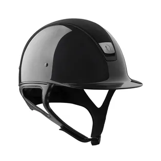 Samshield 1.0 Shadowmatt Glossy Black Top with Alcantara Helmet