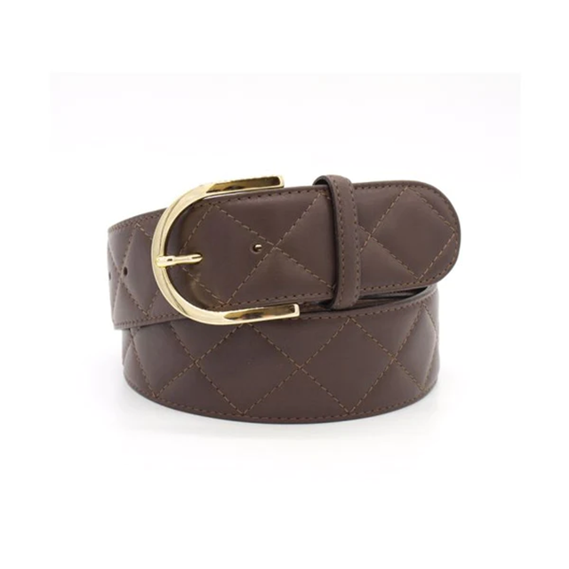 The Tailored Sportsman Quilted C Leather Belt