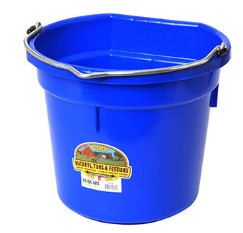 Flat Back Plastic Bucket 20QT