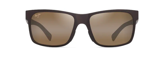 Maui Jim HO'OPILI Metal Matte Brown-HCL® Bronze Lens Polarized Rectangular Sunglasses
