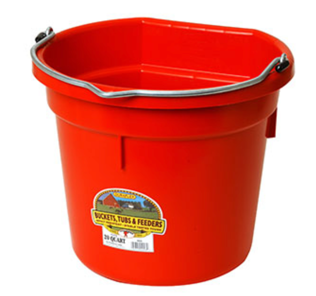 Flat Back Plastic Bucket 20QT