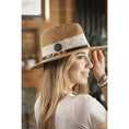 Load image into Gallery viewer, Penelope Raphie Hat - Camel & White
