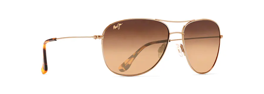 Maui Jim  CLIFF HOUSE  Gold-HCL® Bronze Lens Polarized Aviator Sunglasses