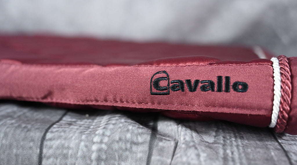 Cavallo Hanaya Saddle Pad Dark Raspberry Logo