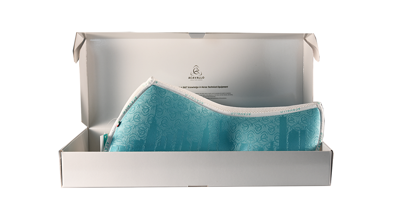 Acavallo   Bright Lights Collection Spine Free C.C. & Memory Foam 1/2 Pad, Jumper Bamboo Sky Blue