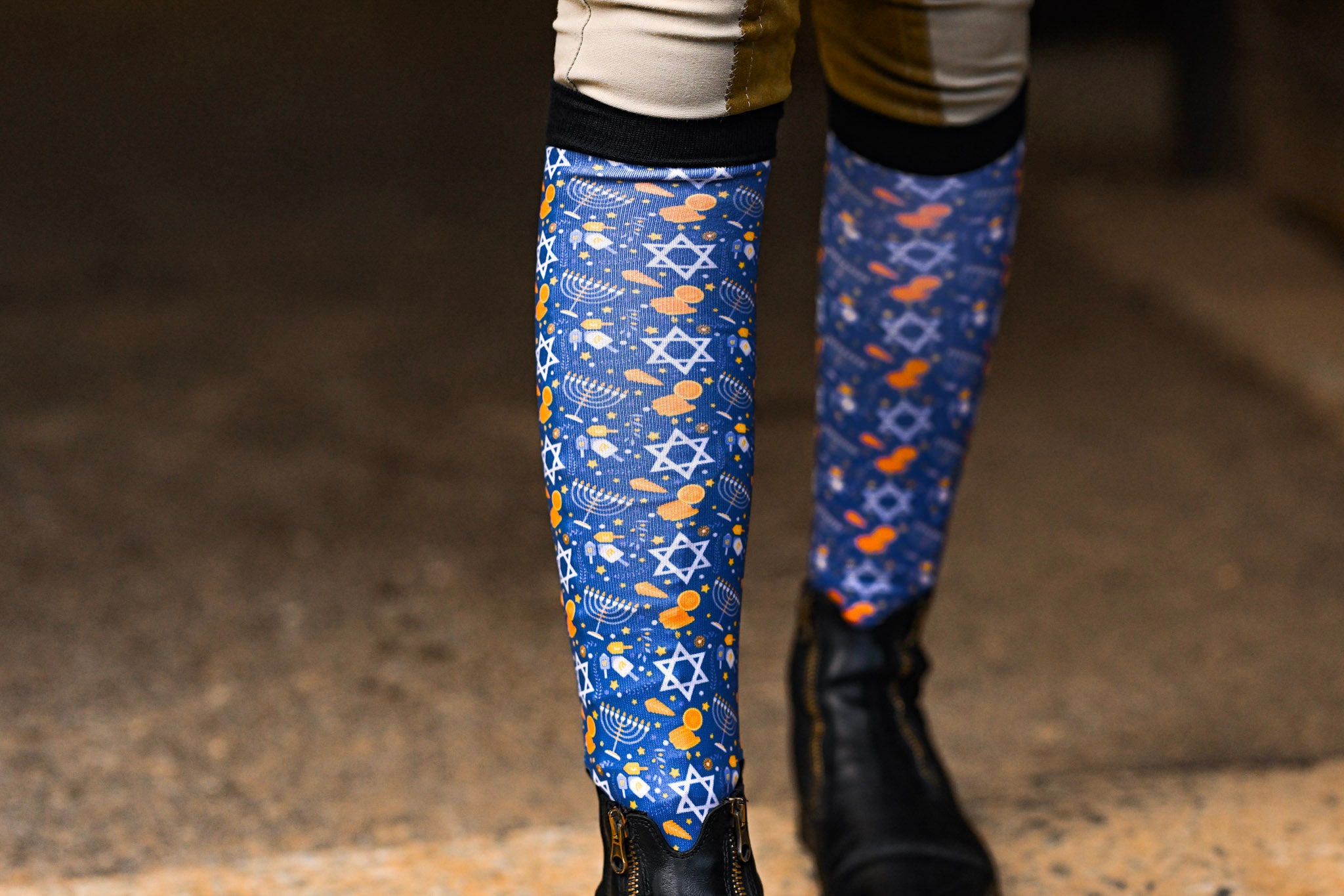 Dreamers & Schemers KEEP CALM & DREIDEL ON Pair & A Spare Boot Socks