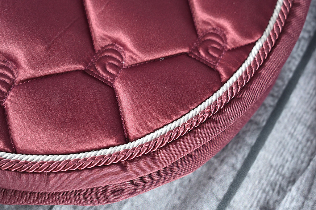 Cavallo Hanaya Saddle Pad Dark Raspberry Piping