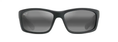 Load image into Gallery viewer, Maui Jim KANA COAST Matte Soft Black with White and Blue FrameNeutral Grey Lens Polarized Wrap Sunglasses
