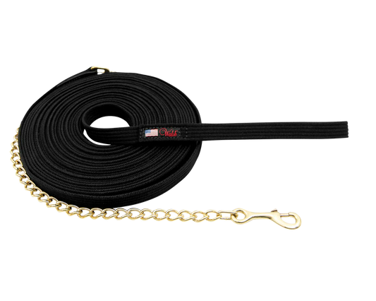 Walsh Cotton Lunge Line with Hand Loop and 30" Brass Chain - 50'