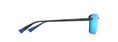 Load image into Gallery viewer, Maui Jim Lauilima Asian Fit Shiny Black Frame with Blue Hawaii Lens Polarised Rimless Sunglasses
