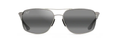 Load image into Gallery viewer, Maui Jim PU‘U KUKUI Silver-Neutral Grey Lens Polarized Rectangular Sunglasses
